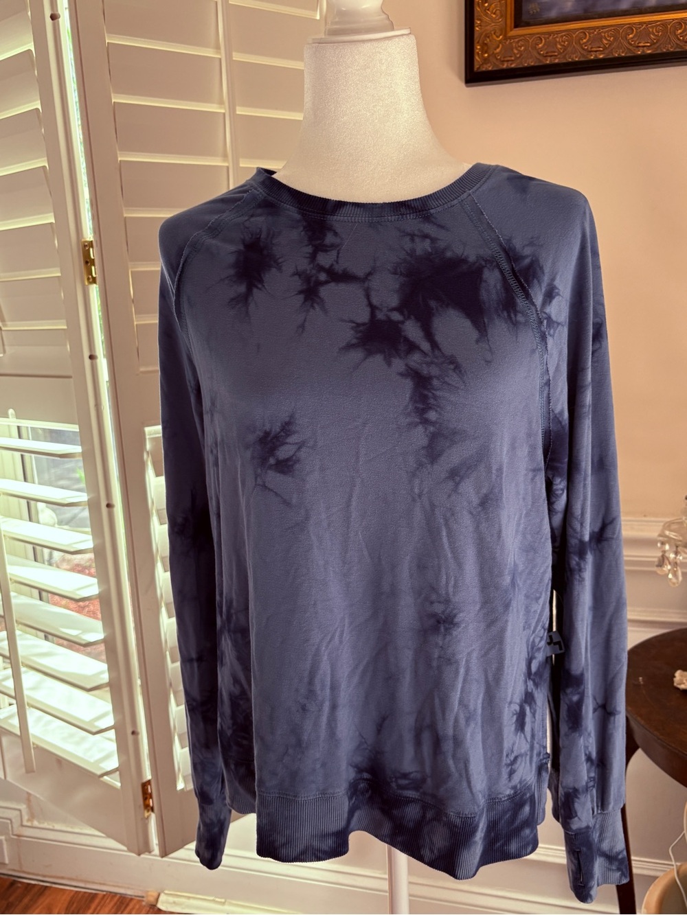 JoyLab Navy Tie-Dye Pullover Sweatshirt - Picture 2 of 8